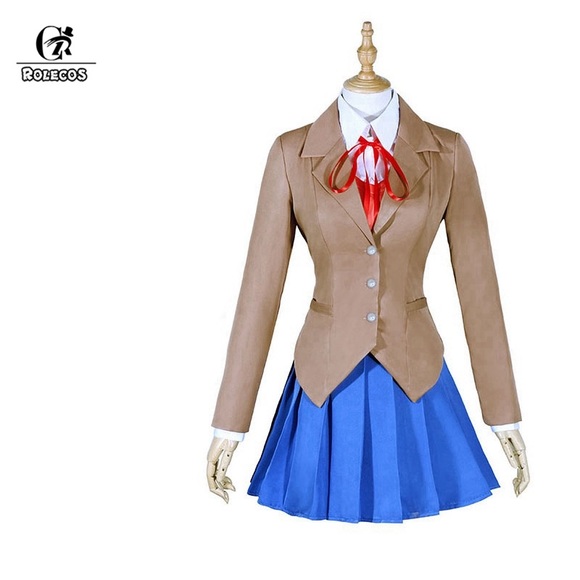 Doki Doki Literature Club Monika Natsuki Sayori Yuri Cosplay Costume Halloween - Picture 1 of 13